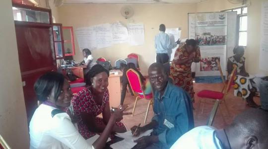 Group work at Alternatives to Violence Workshop in November 2016 at ONAD training hall